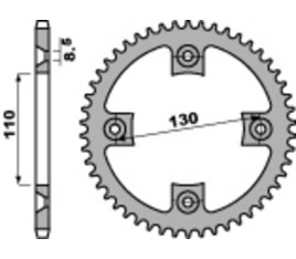 Couronne PBR acier C45 standard 4306 - 420