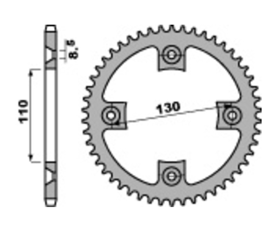 Couronne PBR acier C45 standard 4306 - 420