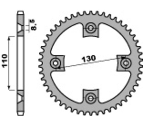 Couronne PBR acier C45 standard 4306 - 420 - 1075276001