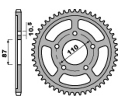 Couronne PBR acier C45 standard 824 - 530 - 1075444001