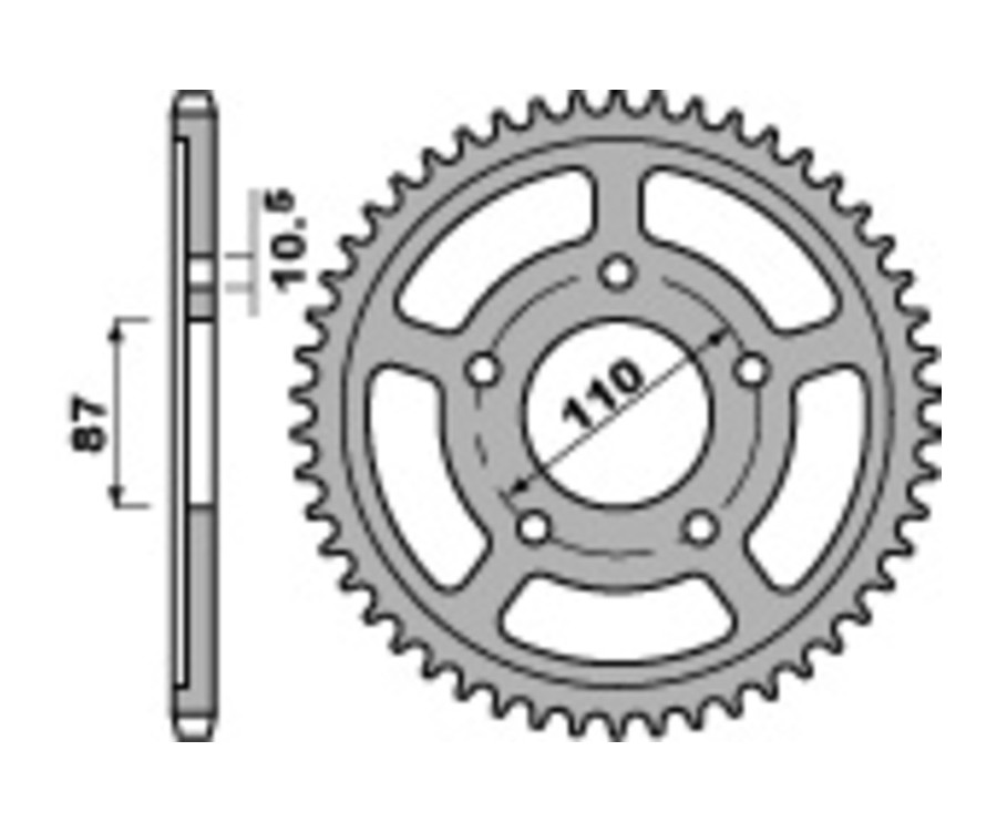 Couronne PBR acier C45 standard 824 - 530