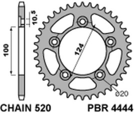 Couronne PBR acier C45 standard 4444 - 520 - 1075551006