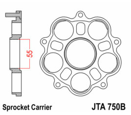 Support de couronne JT SPROCKETS - 5 Silentbloc Ducati - 1022163