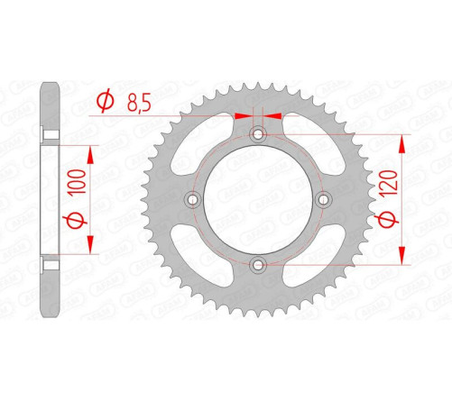 Couronne AFAM acier standard 38200 - 428 - 1074640004