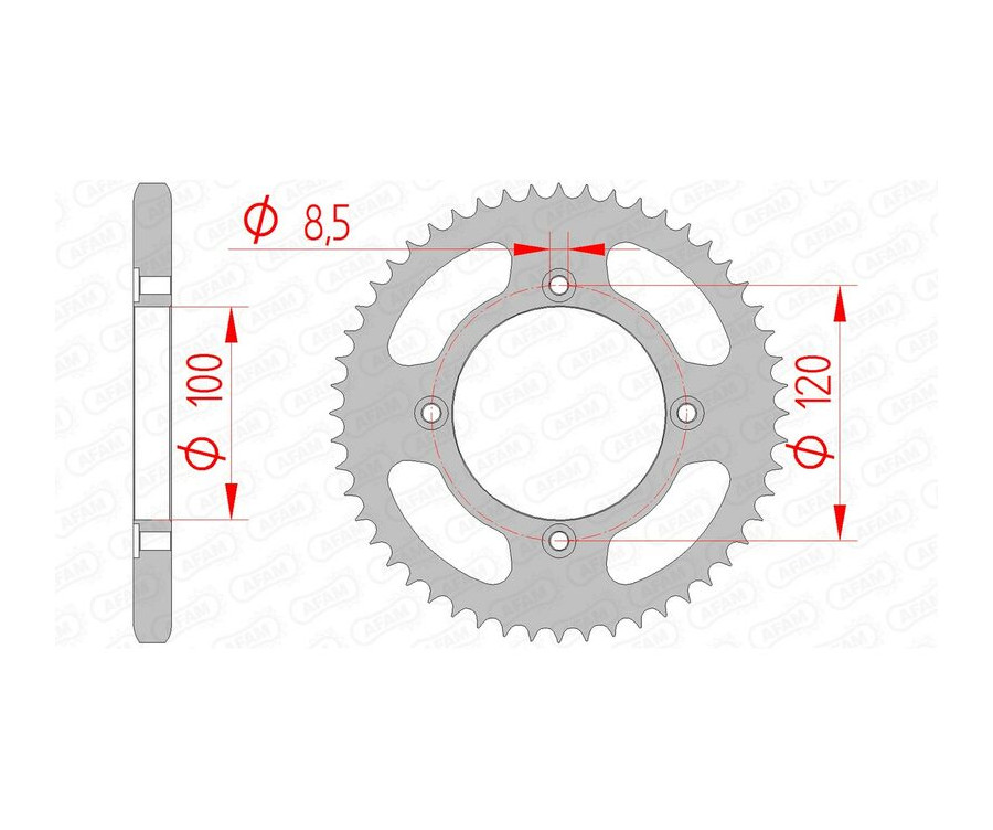 Couronne AFAM acier standard 38200 - 428