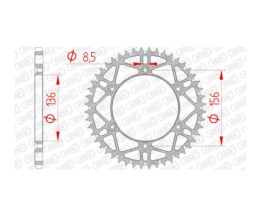 Couronne AFAM acier anti-boue 14206 - 520