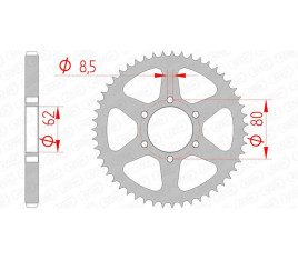 Couronne AFAM acier standard 12208 - 428 - 1074415004