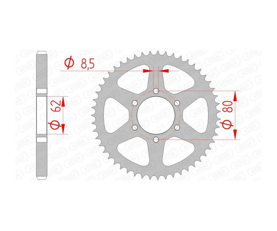 Couronne AFAM acier standard 12208 - 428