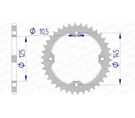 Couronne AFAM aluminium 13407 - 520 - 1074472005