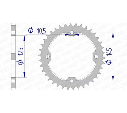 Couronne AFAM aluminium 13407 - 520 - 1074472005