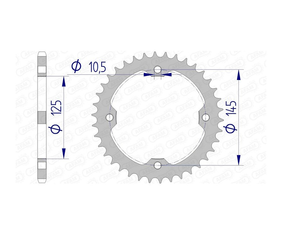 Couronne AFAM aluminium 13407 - 520