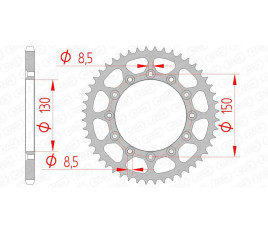 Couronne AFAM acier standard 12323 - 520 - 1074432002