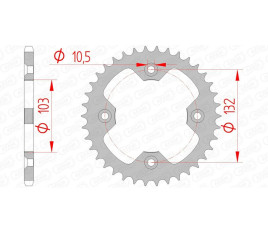 Couronne AFAM acier standard 71305 - 520 - 1074719002