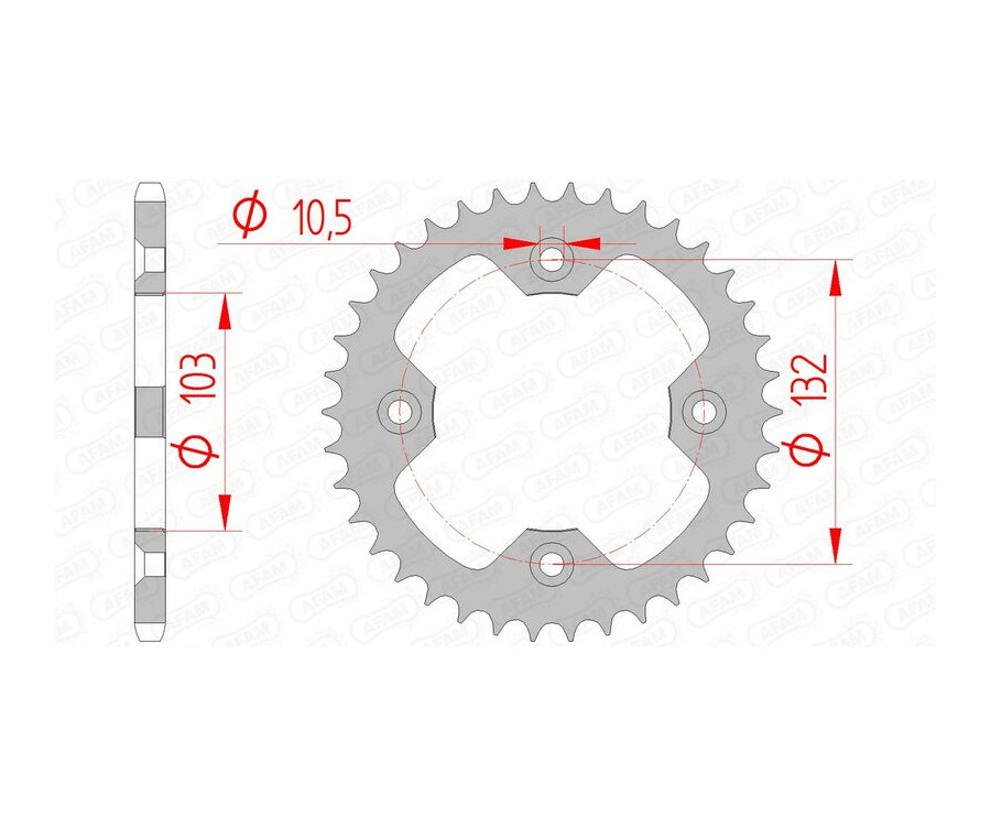 Couronne AFAM acier standard 71305 - 520