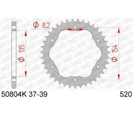 Couronne AFAM acier standard 50804K - 520 - 1074681001