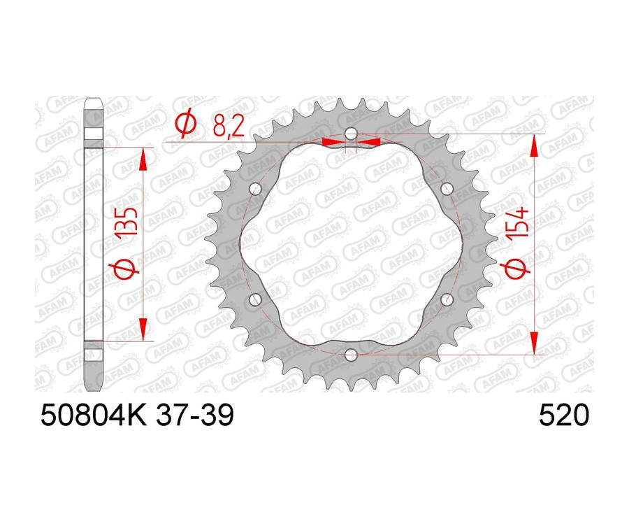 Couronne AFAM acier standard 50804K - 520