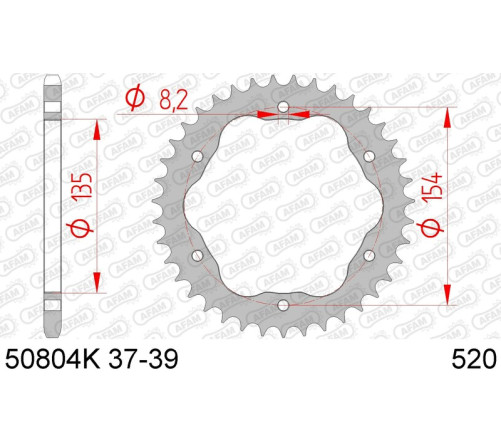 Couronne AFAM acier standard 50804K - 520 - 1074681001