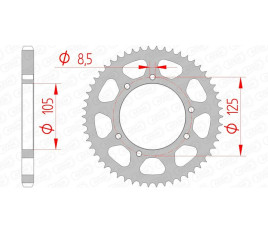 Couronne AFAM acier standard 47200 - 428 - 1074660003