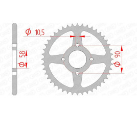 Couronne AFAM acier standard 10221 - 520