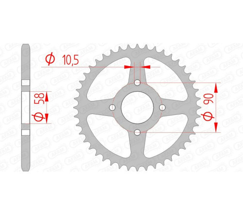 Couronne AFAM acier standard 10221 - 520 - 1074334004