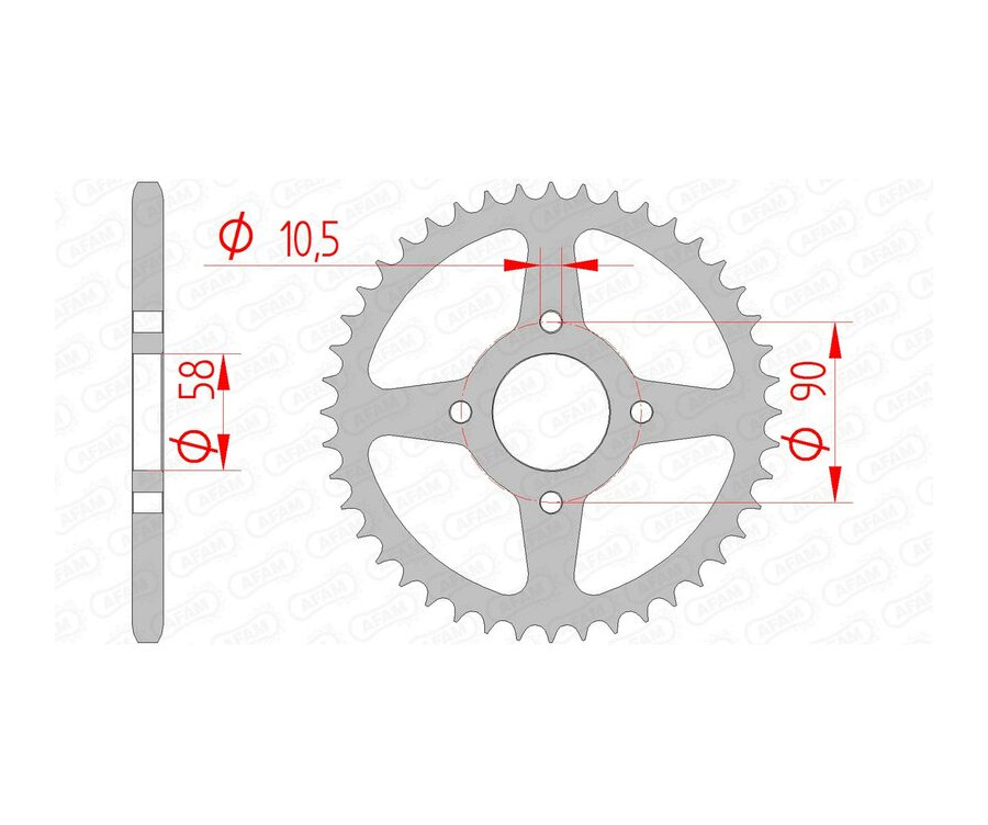 Couronne AFAM acier standard 10221 - 520