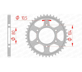 Couronne AFAM acier standard 16504 - 520