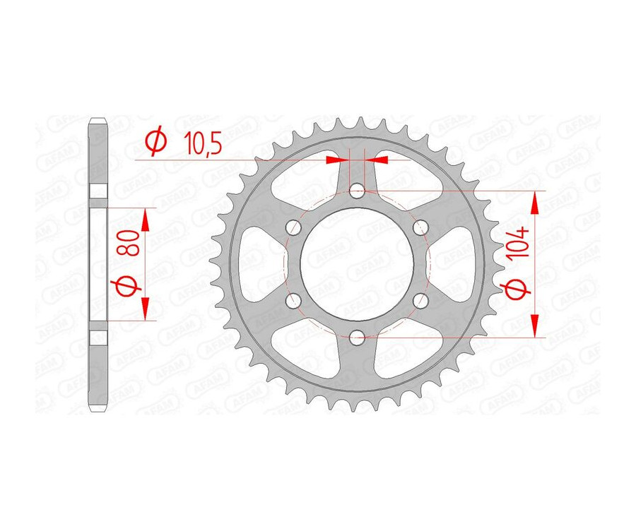 Couronne AFAM acier standard 16504 - 520