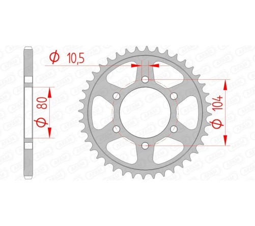 Couronne AFAM acier standard 16504 - 520 - 1074576001