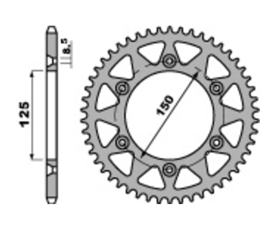 Couronne PBR acier C45 standard 899 - 520