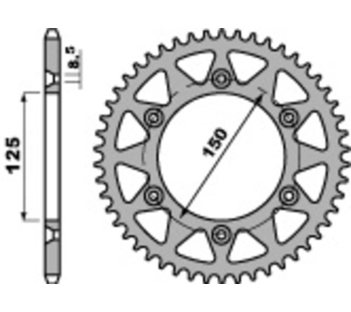 Couronne PBR acier C45 standard 899 - 520 - 1075577002