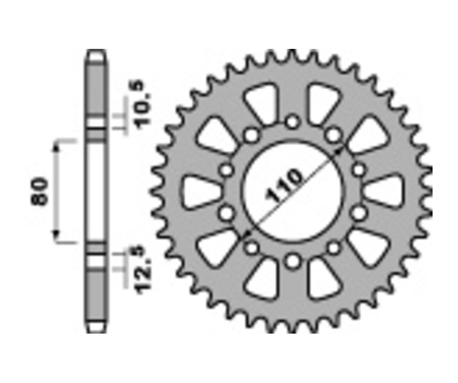 Couronne PBR acier C45 standard 334S - 530