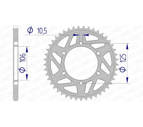 Couronne AFAM aluminium 87606 - 520 - 1074766004