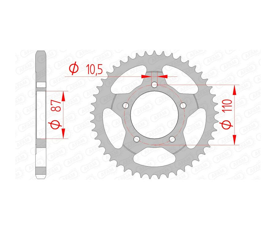 Couronne AFAM acier standard 14404 - 525