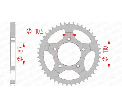 Couronne AFAM acier standard 14404 - 525 - 1074514002