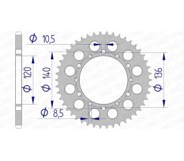 Couronne AFAM aluminium 17404520 - 1074603008