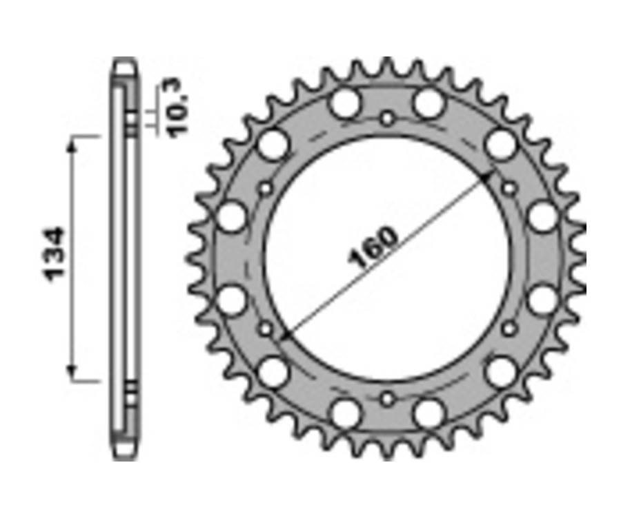 Couronne PBR acier C45 standard 4399 - 530