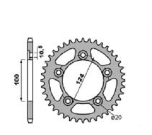 Couronne PBR aluminium ultra-light anodisé dur 4444 - 520