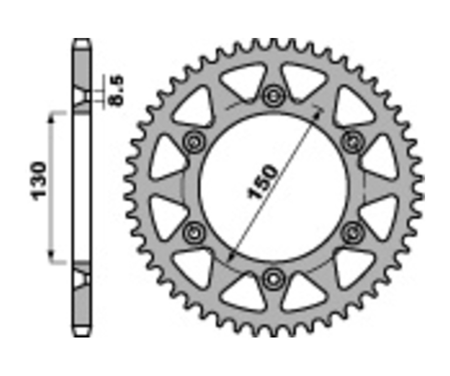 Couronne PBR acier C45 standard 270 - 520