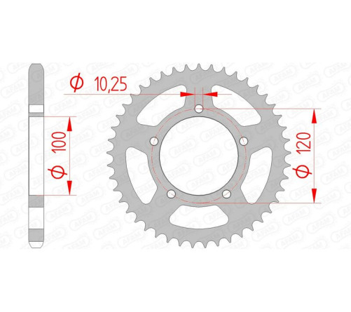 Couronne AFAM acier standard 35800 - 525 - 1074624003