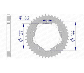 Couronne AFAM aluminium 51608 - 525 - 1074691001