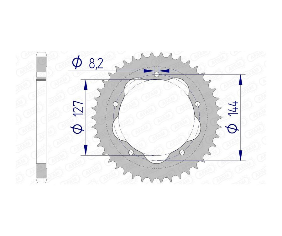 Couronne AFAM aluminium 51608 - 525