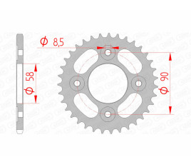 Couronne AFAM acier standard 10117 - 420 - 1074324002