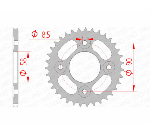 Couronne AFAM acier standard 10117 - 420 - 1074324002