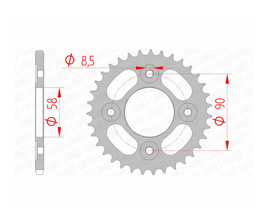 Couronne AFAM acier standard 10117 - 420