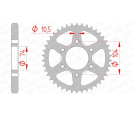 Couronne AFAM acier standard 16401 - 530 - 1074564001