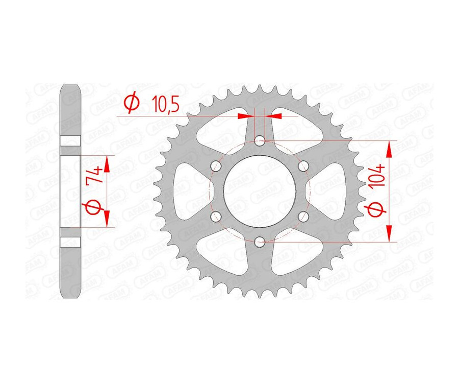 Couronne AFAM acier standard 16401 - 530