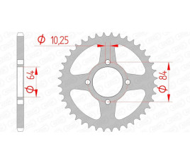 Couronne AFAM acier standard 14310 - 520 - 1074508003