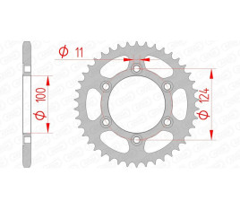 Couronne AFAM acier standard 50602 - 520 - 1074667010