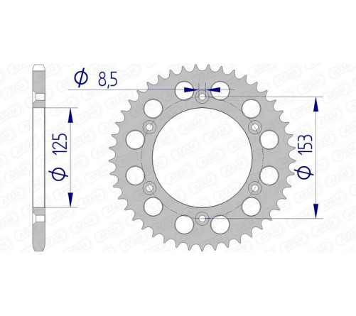 Couronne AFAM aluminium Ultra-Light 11212 - 520 - 1074390001