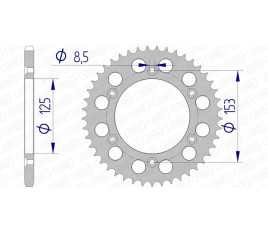 Couronne AFAM aluminium Ultra-Light 11212 - 520 - 1074390007